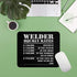 Funny Gag Sarcastic Mousepad Welder Hourly Rate Funny Welding Worker Employees Coworker Men Women Gift Office Poster Black Computer Mouse mat Mous...