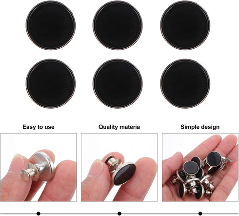 EXCEART 12pcs No Sew Instant Buttons Jean Button Pins Detachable Replacement Jeans Thin Waist Buttons Snap Tack Button for Extend Reduce Pants Wai...