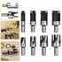 8-Pack Wood Plug Cutter Drill Carbon Steel Bit Set, Straight and Tapered Taper Cutting Tool, Woodworking Chamfer Drill Bits 5/8In, 1/2In, 3/8In, 1...