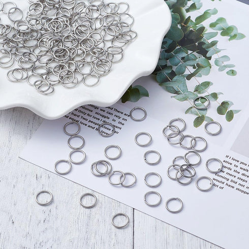 Kissitty 2000pcs 8mm Stainless Steel Open Jump Rings Connectors 0.9mm Thick Chainmail Making Jewelry Findings 20 Gauge...
