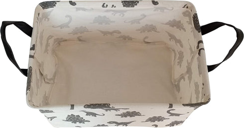 Rectangular Storage Bin Shelf Basket Canvas Fabric Toy Box,Waterproof Coating Nursery Hamper with Handles,Gift Basket for Home,Office,ClothesBooks...