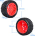 Hobbypark 12mm Hex RC 1/10 Buggy Wheels and Tires Set Height 3.46''(88mm) for Redcat Shockwave Tornado S30 EPX/PRO ExceedRC EP SunFire HSP Off Roa...