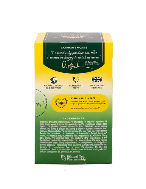 Ahmad Tea Black Tea, Lemon & Lime Twist Teabags, 20 ct (Pack of 1) - Caffeinated & Sugar-Free...