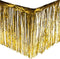 2 Pack Metallic Foil Fringe Table Skirt Tinsel Party Table Skirt Banner for Parade Floats Mardi Gras Party Decoration?L108 inH 29in? (Gold, 2pack)...