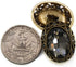 10 pcs Whole Oval Cut Gray Rhinestone Vintage Copper Hollow Metal Shank Sewing Coat Buttons -25mm -1"...