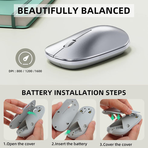 Bluetooth Keyboard and Mouse for Mac, OMOTON Ultra-Slim Keyboard and Mouse Combo, Wireless Keyboard and Mouse for MacOS, MacBook Pro/Air, iMac, Ma...