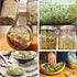 Sprouting Lids WIDE MOUTH 316 Stainless Steel Mesh Lid Sprouting Strainer Lids Kit for Mason Jars Canning Lids Growing Alfalfa Sprout Seeds Salad ...