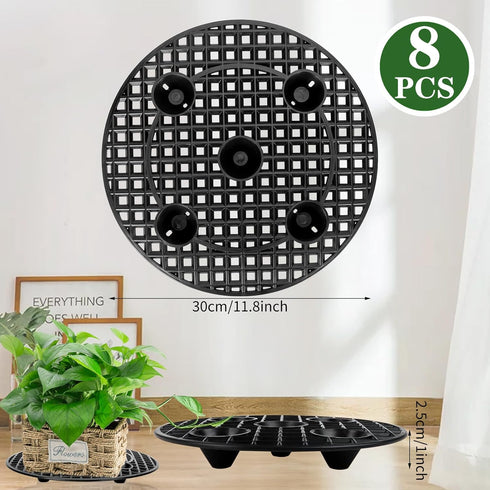 8 Pcs Plant Level Pot Elevator , Plant Stands, 11.8 inch Plant Trivet Riser for Prevent Rot Heavy Planter Holder for Prevent Rot Damage and Keep P...