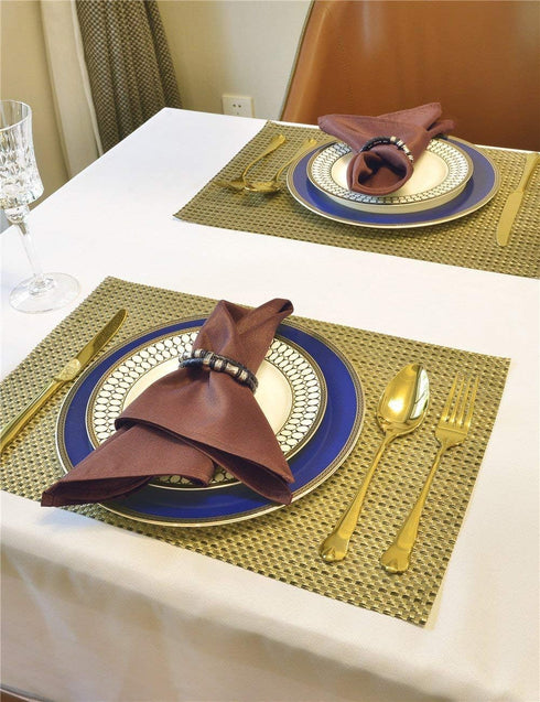 Chocolate Cloth Napkins 1-Dozen, Solid Washable Fabric Napkins Set of 12, Perfect for Weddings, Parties, Holiday Dinner (17 x 17-Inch, Chocolate)...