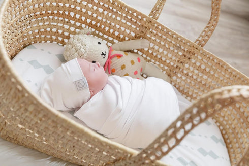 Bassinet Sheets Fitted Cover - Flexible Fit 100% Soft Jersey Knit Cotton - Neutral Grey Sage Diamond - 2 Pack Set...