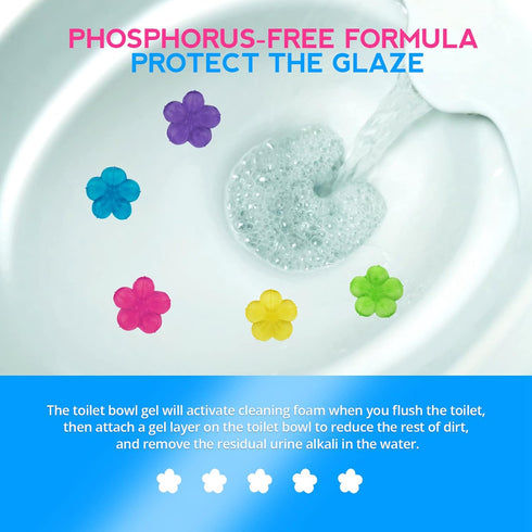 Toilet Gel, 60 Count 5 Kinds Of Scent Toilet Cleaner Bowl Gel Stamp Kit Air Freshener...