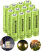 12-Pack Rechargeable AAA Batteries - 500mAh 1.2V NiMH High Capacity Batteries - Ideal for Solar Lights & Home Devices...
