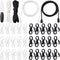 30 Sets Replacement Necklace Cords with Breakaway Clasps DIY Nylon Lanyard Necklace Cord and Plastic Clasp Buckle Breakaway Safety for Pendant(Bla...