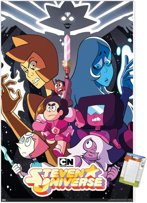 Trends International Steven Universe - One Sheet Wall Poster, 34L x 22.4W, Premium Poster & Mount Bundle...