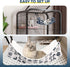 Cat Hammock for Cage Hanging Reversible 2Pack,Pet Hammock Bed Adjustable,Soft Sleeping Hammock for Cats,Ferret,Puppy,Rabbits,Small Animals (M, CAT...