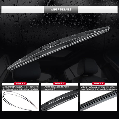 Replacement for Honda CR-V CRV 2017-2022 Rear Windshield Wiper Blade and Arm Assembly—Factory Quality Rear Window Wiper Set...