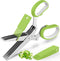 Herb Scissors Set - Updated 2025 Cool Kitchen Gadgets for Cutting Fresh Garden Herbs - Herb Cutter Shears with 5 Blades and Cover, Sharp and Anti-...