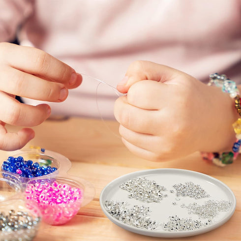 880 Pieces Jewelry Making Accessories Set Include 80 Lobster Clasps 200 Bead Knot Covers 200 Crimp Cover 200 Crimp End Tip and 200 Jump Ring Conne...
