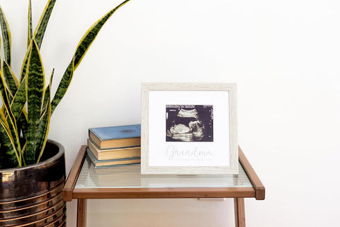 Kate & Milo Rustic Grandma Sonogram Picture Frame, Pregnancy Announcement, Ultrasound Baby Photo Frame, Gender-Neutral Baby Keepsake Frame, Tablet...