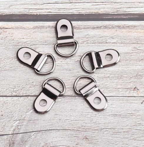 30 Sets Shoes Boot Lace Hooks Loop Ring with Rivets Shoe Boot Buckle D Ring Eyelet Metal Repair Accessories...
