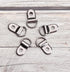 30 Sets Shoes Boot Lace Hooks Loop Ring with Rivets Shoe Boot Buckle D Ring Eyelet Metal Repair Accessories...