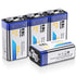 EBL 9V Rechargeable Batteries NiMH Everyday 280mAh 9V Battery for Smoke Alarm Detector, 4-Packs...