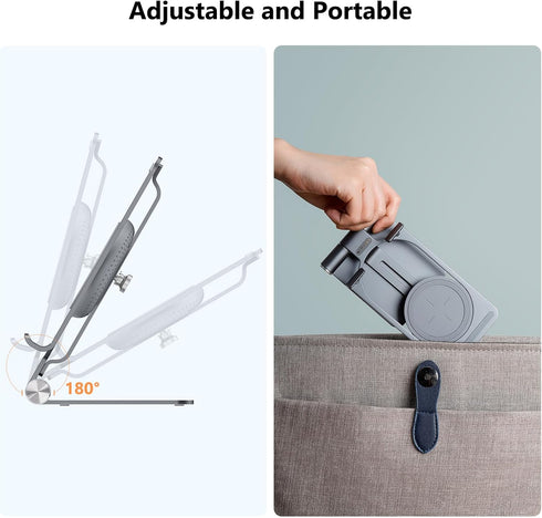 Nillkin Fast Wireless Charger - Metal Foldable and Adjustable Wireless Charging Stand for iPhone 15 14 13 12, Samsung Galaxy S24 S23 S22 S21 Ultra...