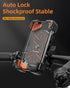 ROCKBROS Bike Phone Holder Mount for 4.5''-7.1'' Phones, Quick Release Handlebar Clamp, 360 Rotatable Motorcycle Mount...