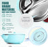 Double-Layer 316 Stainless Steel Baby Bowls with Non-Slip Silicone Suction Cup Insulated Toddler Bowls with Airtight Lids Dinner Plates Set with F...