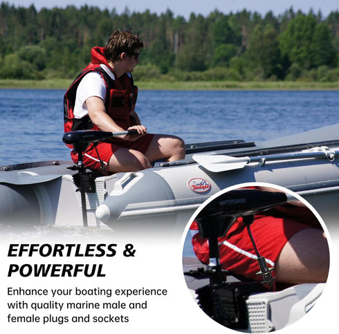Trolling Motor Plug and Receptacle,12V-24V 10 Gauge 2 Wire Trolling Motor Connector,Male and Female Quick Connect Trolling Motor Socket Compatible...