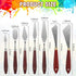 Painting Knife Set, 7pcs Wood Palette Knife Painting Tools Stainless Steel Palette Knife Set Oil Painting Mixing Scraper Art Painting Spatula Kit ...