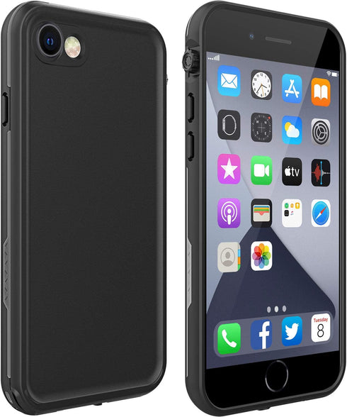 for iPhone SE 2020 Waterproof Case, for iPhone 8 7 Waterproof Case Cover with Screen Protector, Life Shockproof Snowproof Phone Case for iPhone 8 ...