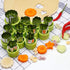 Cookie Cutter Sets for Kids, LetGoShop 12 Shapes Biscuit Cutters Baking Mold with Safty Handle and 10 Cartoon Food Fork, Stainless Steel Mini Vege...