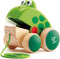Hape Frog Pull-Along | Wooden Frog Fly Eating Pull Toddler Toy, 4.6 x 3.3 x 3.8 inches, Green...