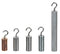 EISCO 5pc Hooked Metal Cylinders Set - Copper, Tin, Aluminum, Zinc, Stainless Steel - for Density Investigation, Specific Gravity & Specific Heat ...