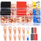 Twidec/110PCS Battery Cable Ends AWG 2 4 6 8 10 12 14 16 Gauge Copper Cable Wire Lugs,Ring Terminals Connectors,Copper Ring Terminals with Heat Sh...