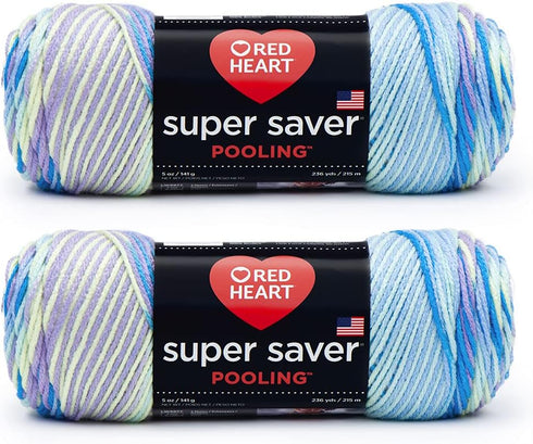 Red Heart Yarn Super Saver Pooling (2-Pack) (Stillwater)...