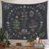 LINICE Nature Moon Phase Wall Hanging, Bohemian Mandala Tapestry Aesthetic Bedroom Decor, Botanical Tapestry Suitable For Bedroom Home Dorm...