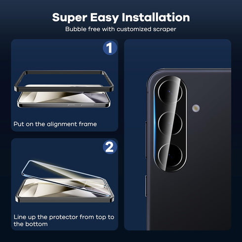 AACL For Samsung Galaxy S24 Plus Screen Protector Tempered Glass with Camera Lens Protector for Samsung Galaxy S24 Plus Screen Protector [Fingerpr...