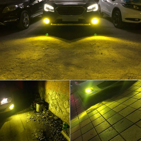 PHINLION PSX24W 2504 LED Yellow Fog Light Bulbs 3800 Lumens Super Bright CSP 12276 Replacement for Car Truck Foglight Lamps, 3000K Golden Yellow...