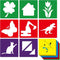 24 Piece Stencils for Kids Stencils for Painting Sidewalk Chalk Stencils Outdoor Garden Themed Stencils Kids Style Collection-6in...