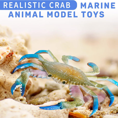 2Pcs Crab Toys for Babies - Realistic Sea Creature Toys Educational Model Ocean Animals Toys Crab Toy Bath - Plastic Crawling Crab Baby Toy Ocean ...