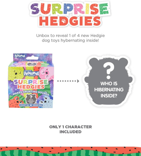 Outward Hound Surprise Hedgies Dog Toys - Unbox and Surprise! Collect all 3 Grunting Hedgies Dog Toys!...