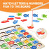 Wooden Magnetic Fishing Game for Toddlers, Montessori Fine Motor Skills Toy with Letters and Numbers, Preschool Learning ABC and Puzzle Birthday T...