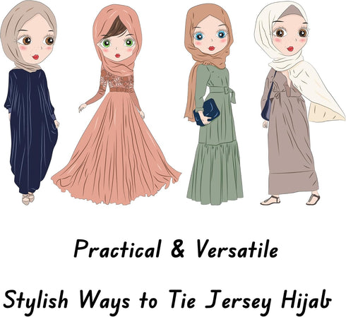 Lina & Lily Non-see-through Premium Jersey Maxi Hijab Head Scarf Wrap for Muslim Women...