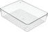iDesign Rain Plastic Storage Organizer Bin, Container for Bathroom, Bedroom, Vanity, Kitchen Storage, 12" x 9" x 3", Clear,Clear...