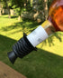 Wine Stopper and Pourer –Black Silicone Two in One Accessory to Serve and Save Wine More Easily by Simply Charmed...