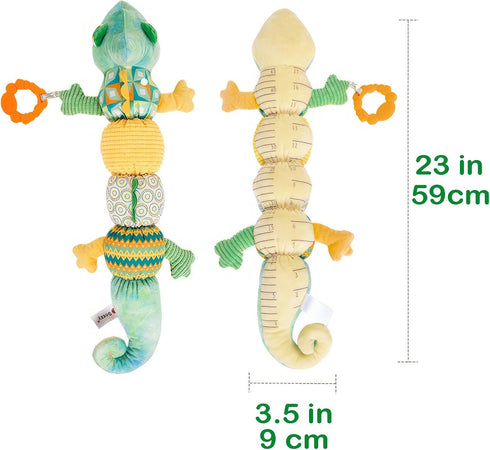 Infant Musical Stuffed Animal Toys, Activity Soft Sensory Toy with Baby Teething Toys, Crinkle Sound and Rattles, Tummy Time for Newborn 0 3 6 12 ...