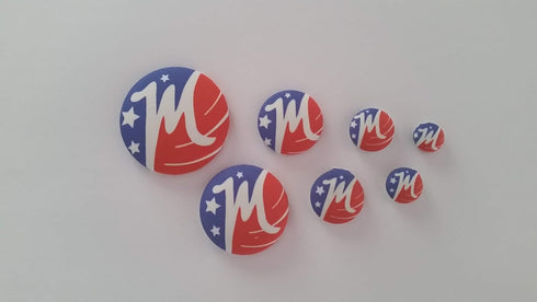 100 Cover Buttons by Maxant - Made in The USA - #20 (1/2") with Flat Backs, Ideal for Crafting. NO Tool....