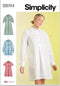 Simplicity Misses' Half-Button Dress Sewing Pattern Packet, Code S9744, Sizes 18-20-22-24-26, Multicolor...
